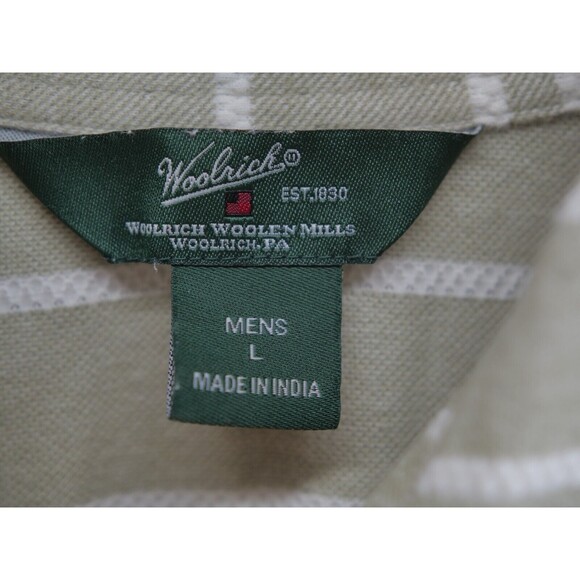 Woolrich Woolen Mills Striped light Green Polo Shirt Size L‎ - Picture 4 of 9